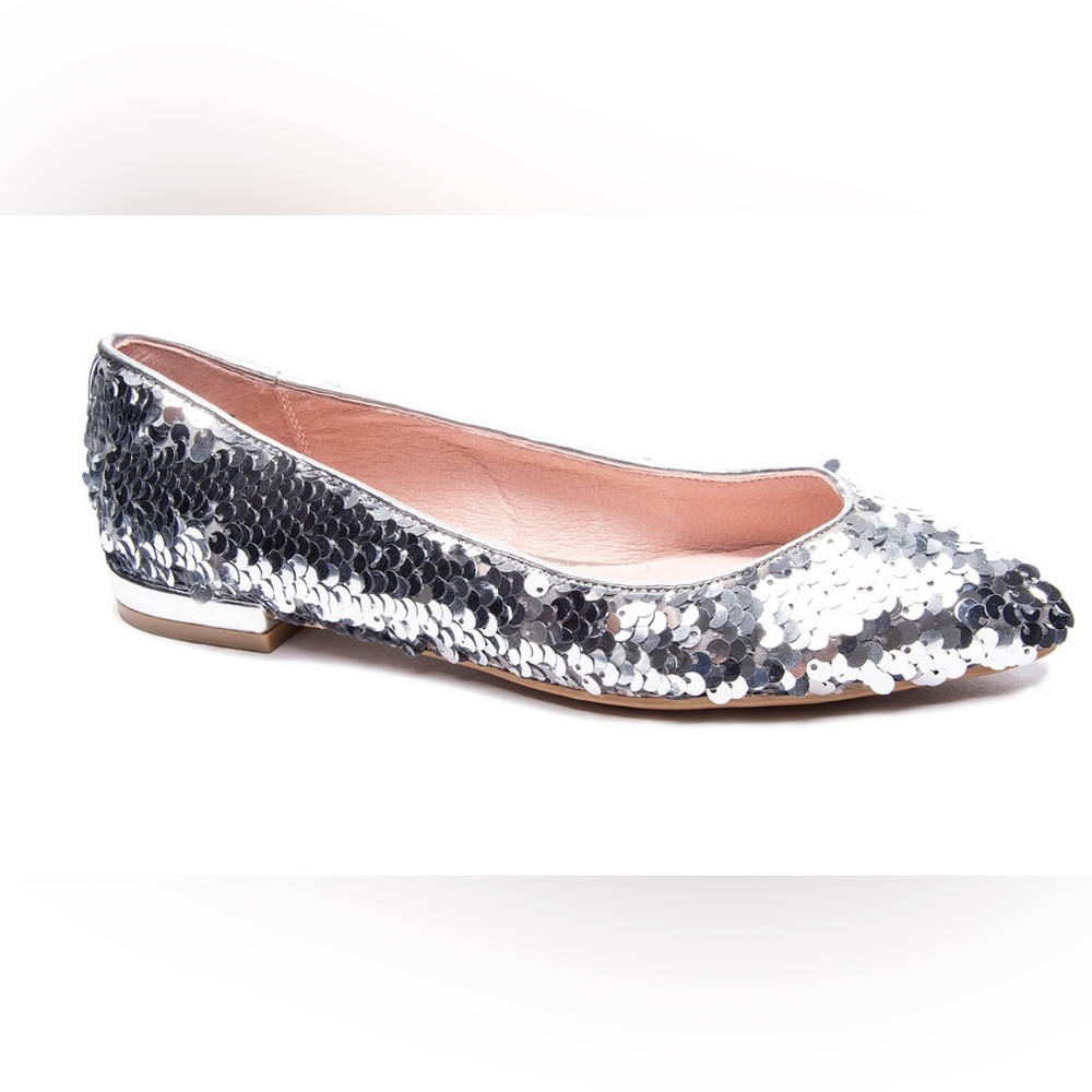 🩶Chinese Laundry Women's Gavin Sequined Pointed Toe Flats - Size 10🩶